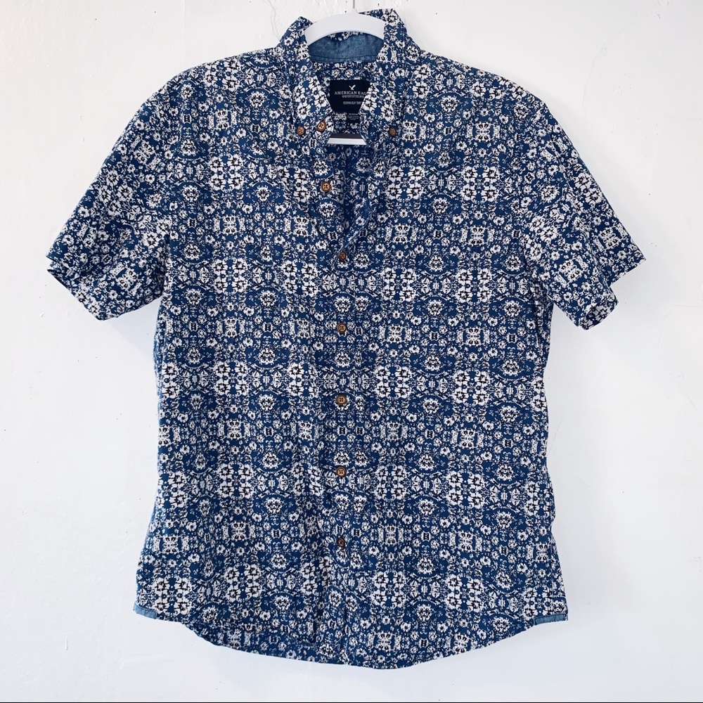 american eagle button up